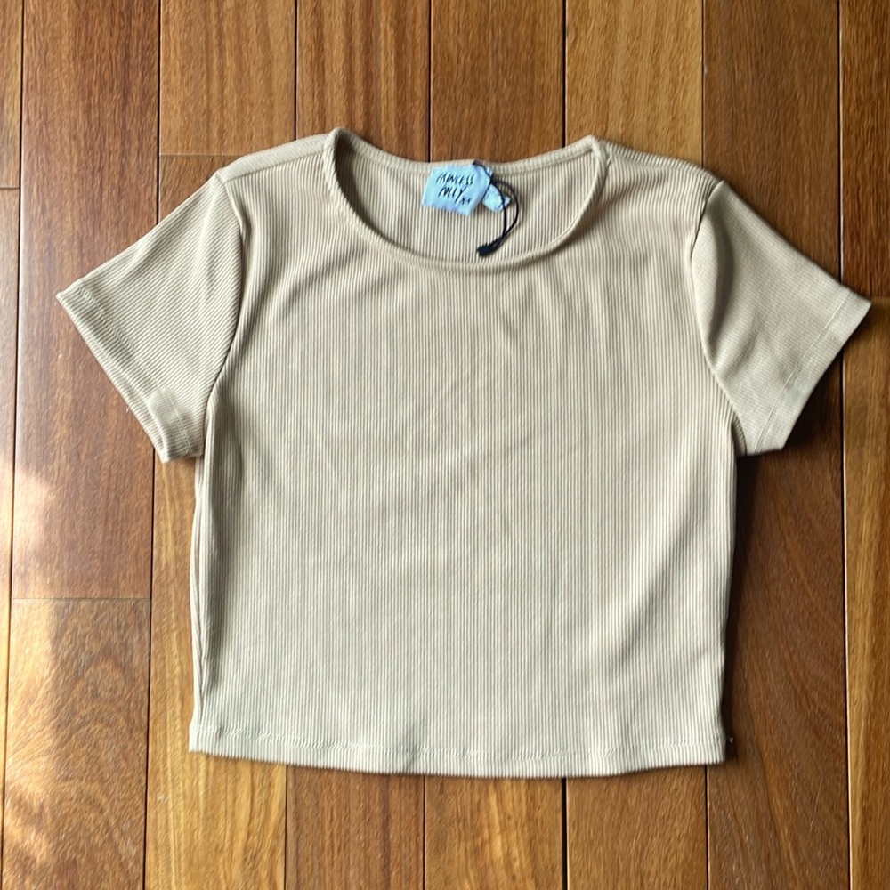 Princess Polly tan crop top